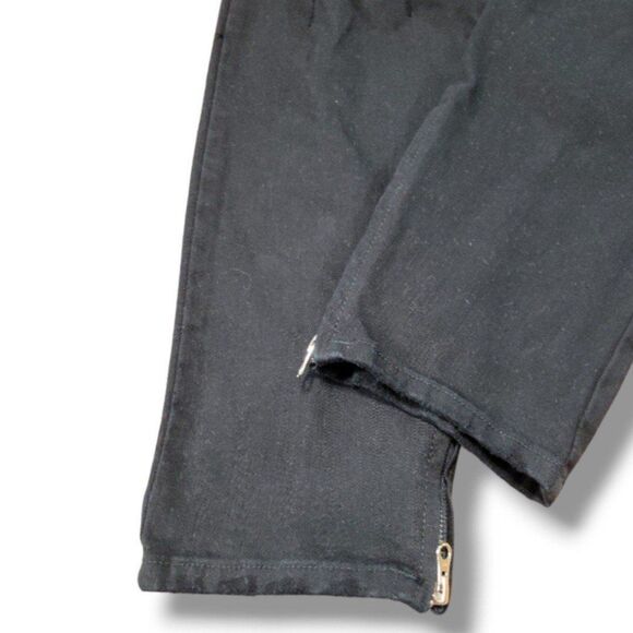 Golden Denim Jeans Size 42 W44"xL35" Embroidered Embroidery Distressed Ankle Zip - Picture 8 of 10